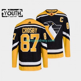 Dětské Hokejový Dres Pittsburgh Penguins Sidney Crosby 87 Adidas 2022-2023 Reverse Retro Černá Authentic